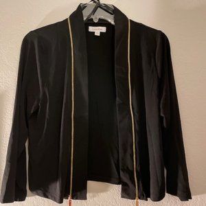Black Jacket with Decorative Zipper